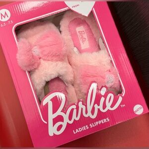 Barbie Fluffy Pink Slippers